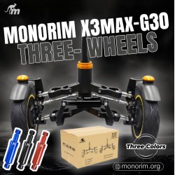 Monorim X3 perednya pidviska z dvoma kolyamy dlya Ninebot Max G30 & podobnykh skuteriv – Zapchastyna & amortyzator Monorim - 8 А