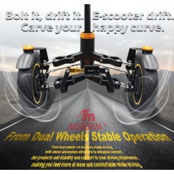 Suspensión delantera de doble rueda Monorim X3 Max Air para Ninebot Max G30 y scooters similares: repuesto y amortiguador Monori