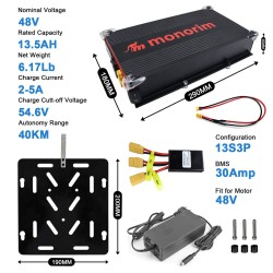 Exoteriki bateria Segway ZT3 Pro 48V 13.5Ah MBp48-ZT3 megalyteri aftonomia  - 2  