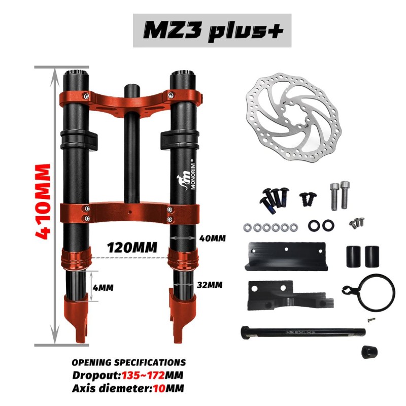 Predni odpruzeni Monorim MZ3 Plus Dual Air pro Segway ZT3 vyssi komfort  - 10  
