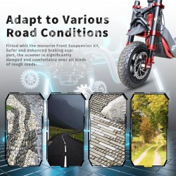 Frontfjaring Monorim MZ3 Plus Dual Air til Segway ZT3 bedre komfort  - 13  