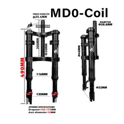 Predni odpruzeni Monorim MD0 Coil Spring 490mm x 165mm  - 15 
Kompatibilita: Monorim MD0 Coil Spring 490mm x 165mm pro kompatibi