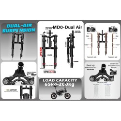 Przednie zawieszenie Monorim MD0 Dual Air Version 490mm x 165mm  - 13 
Kompatybilnosc: do konfiguracji w rozmiarze 490mm x 165mm
