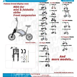 Sospensione anteriore Monorim MD0-DYUD per eBike DYU - idraulica e aria regolabile  - 1 
Compatibilita: sospensione anteriore Mo