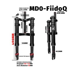 Suspensión delantera Monorim MD0-FiidoQ  - 8 
Compatibilidad: suspensión delantera Monorim MD0-FiidoQ para Fiido Q (Q1/Q1S) y mi