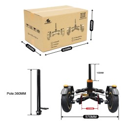 Monorim X3 Max Air podwojne zawieszenie przodu do Ninebot Max G2: czesc zamienna i amortyzator Monorim - 3 Kompatybilne z Ninebo