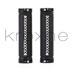 Braided leather handlebar grips with adjustable rings KROXNE - 5 Upgrade your cuffs to the braided leather model consisting of t