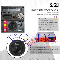 Monorim Pack U5 2.0 для Ninebot Max серії G30, G30P, G30LE, G30LP, G30D, G30LP - 48v 20ah акумулятор 500w двигун Monorim - 30