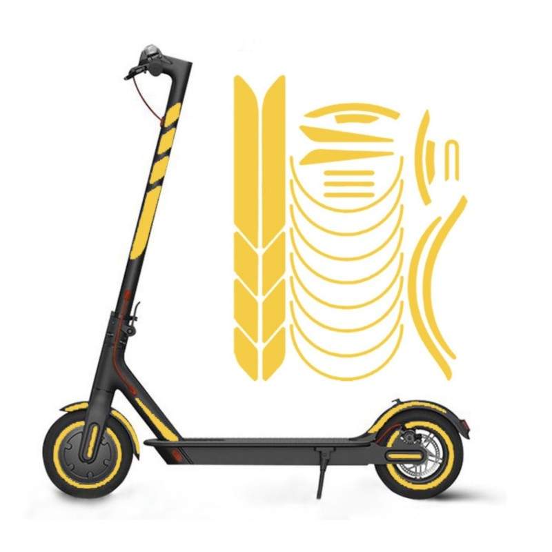 Reflekterande klistermärken för Xiaomi M365, 1S, Pro2, M365 Pro och Essential-chassi Xiaomi - 20 Reflekterande klistermärken för