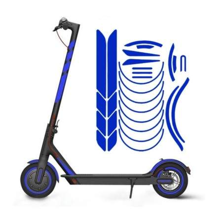 Reflektierende Aufkleber für das Xiaomi M365, 1S, Pro2, M365 Pro und Essential Chassis Xiaomi - 24 Reflektierende Aufkleber für 