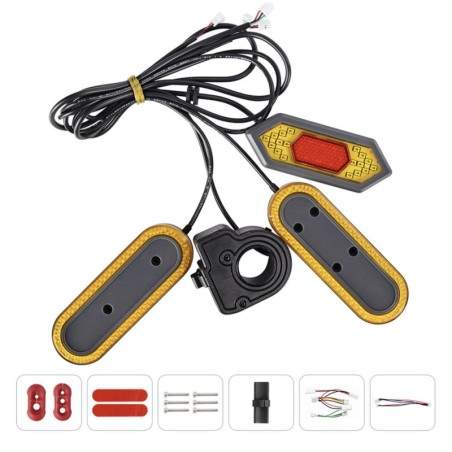 Zij- en achterknipperlichten - richtingaanwijzer voor elektrische scooter.  - 3 Zij- en achterknipperlichten - richtingaanwijzer