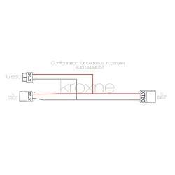 Parallel connection cable for external battery compatible with scooter, electric bicycle or similar  - 2 Parallel connection cab