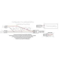 Kapcsolt csatlakozókábel külső akkumulátorhoz, amely kompatibilis robogóval, elektromos kerékpárral vagy hasonlóval  - 2 Kapcsol