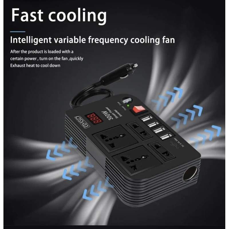 Inverter 12 V kuni 220 V motorolleri või elektrijalgratta laadimiseks matkaautos / matkaautos  - 1 Inverter 12 V kuni 220 V moto