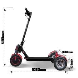 Monorim T0S Ultra x3Wheel moottori 350w akku 7800mah nopeus 30km/s Monorim - 3 Monorim T0S Ultra x3Wheel moottori 350w akku 7800