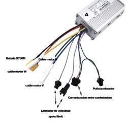 Front controller til 48v/52v 35A JP el-scooter KROXNE - 2  