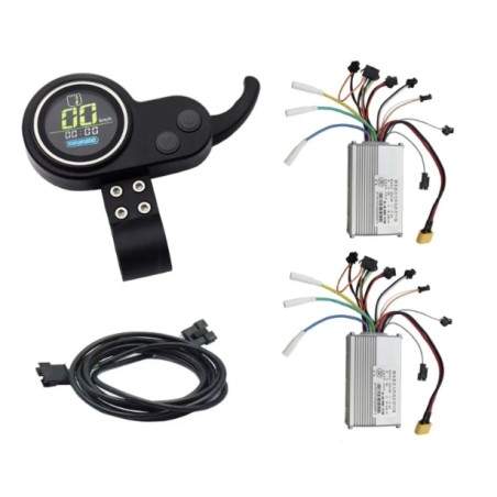 Set van twee controllers met scherm en trigger voor dubbele motorinstallatie 48v / 52v 35A (JP) KROXNE - 3  