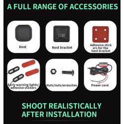 Vandeniui atspari aklųjų zonų aptikimo sistema (130º kampas), skirta paspirtukui, dviračiui ar motociklui KROXNE - 7  