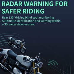 Vandtæt blindvinkeldetektionssystem (130º vinkel) til scooter, cykel eller motorcykel KROXNE - 13  