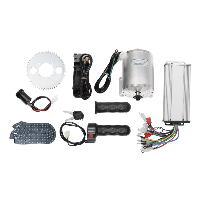 DIY 48-72v 3000w harjadeta mootorikomplekt nelikule, tõukerattale, jalgrattale või mootorrattale KROXNE - 1  