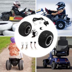 Zestaw do samodzielnej konwersji (2 silniki, kontroler i przepustnica) - Opony pneumatyczne - Gokart, Wózek inwalidzki KROXNE - 