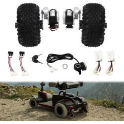 DIY konverteringssæt (2 motorer, controller og gashåndtag) - Luftdæk - Go Kart, kørestol KROXNE - 7  
