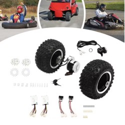 DIY konverteringssæt (2 motorer, controller og gashåndtag) - Luftdæk - Go Kart, kørestol KROXNE - 8  